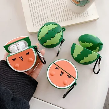 

For Airpods Pro 3D Cute Cartoon Watermelon Earphone Case For Apple Airpods 1/2/3 Summer Fruit Wireless Headphone Cover