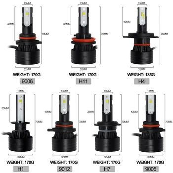 

2PCS Car Mi3 LED Headlights 9005 High Beam H11 Low Beam For Mazda CX-5 2013/2014/2015/2016 For Car Accessories
