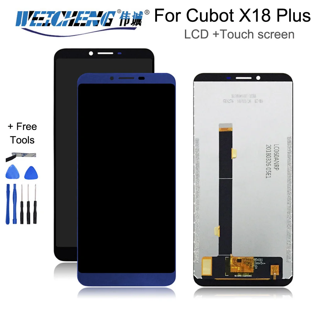 Najtaniej WEICHENG do wyświetlacza LCD Cubot X18 Plus i wymiana montaż ekranu dotykowego z narzędziami + klej do Cubot X18 Plus