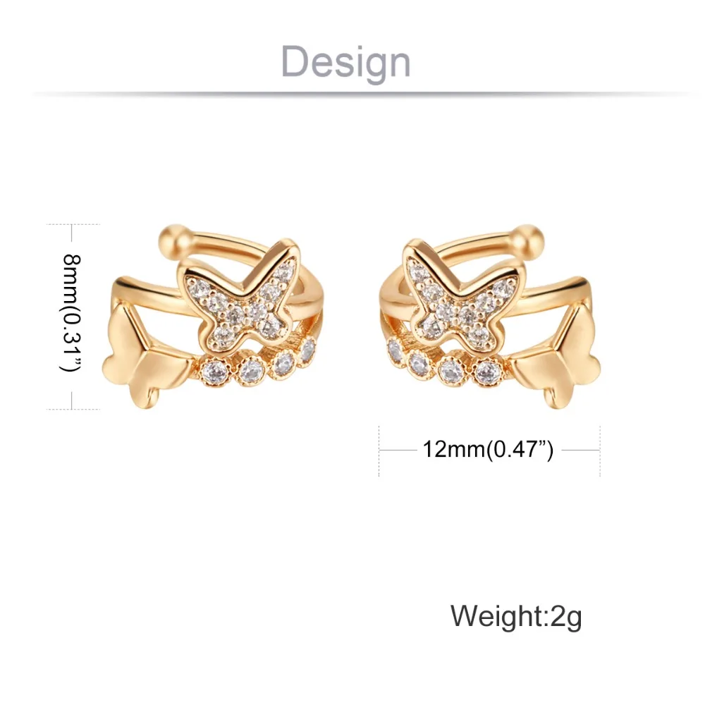 耳夹 蝴蝶款 金色 (17)
