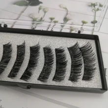 Pestañas postizas magnéticas 3D, 5 imanes, 8 Uds., duraderas, hechas a mano, de visón Artificial Natural, con pinzas