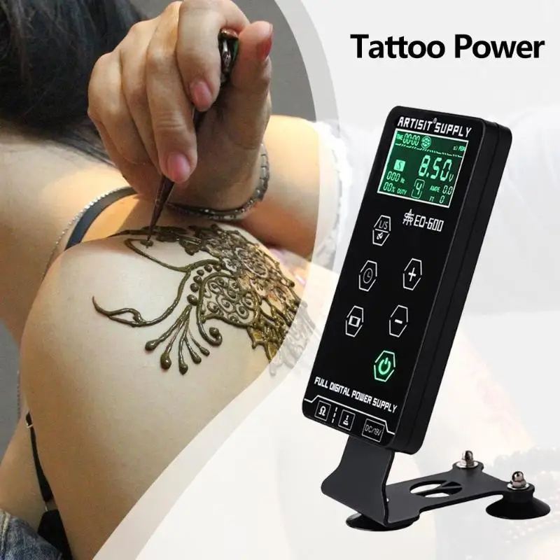 Ultra-thin LCD Display Black ED600 Digital Tattoo Power Supplies High Quality Touch Screen Source for Tattoo Machines