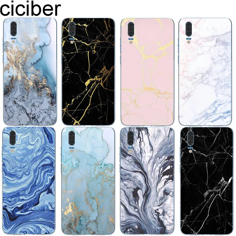 Ciciber мраморный для Huawei P20 P30 P10 P9 P8 Lite Pro Plus 2017 мягкие чехлы телефонов из ТПУ Mate 20 10 9 X