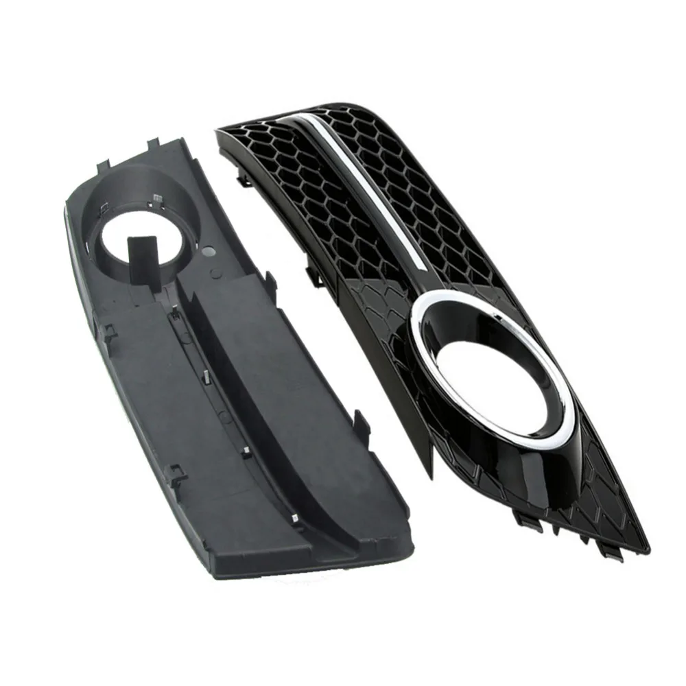 Car-Styling-Car-Front-Grilles-Chrome-Glossy-S-Line-Style-Fog-Light-Cover-Grills-Front-Grille (1)
