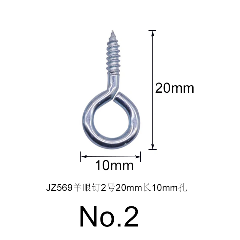 50 шт. винты для глаз DIY Ювелирные изделия из дерева обработка аппаратных средств крепежные винты 6 моделей опциональных винтовых колец - Цвет: 2 No.