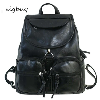 

Female Women's Backpack Small Backpack Designer Black Preppy Style Teenage Backpacks For Girls Mochila Notebook Rucksack