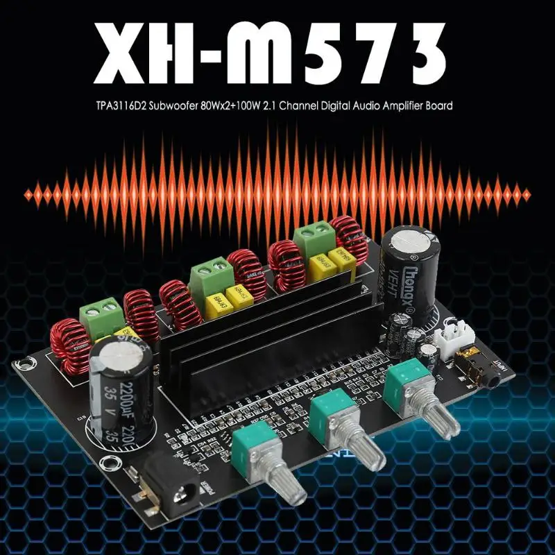 TPA3116D2 сабвуфер 80Wx2+ 100 Вт DC24V 14-100 кГц 2,1 канальный цифровой аудио усилитель плата канала усиленная версия