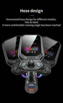 

T819 newest QC 3.0 newest Car Bluetooth Hands Free MP3 Player/Phone to Radio FM Transmitter