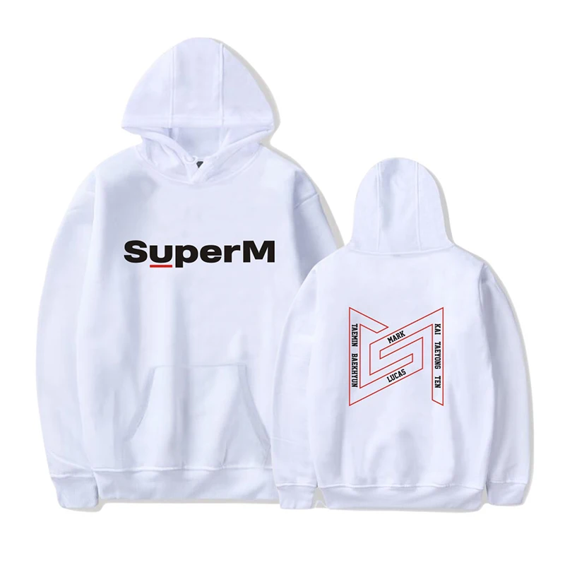 Модные K-pop SuperM BAEKHYUN KAI Taeyong толстовки KPOP SuperM Taemin Mark Lucas десять поддержки свитера большого размера пуловеры