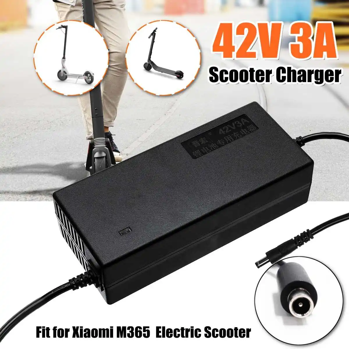For XIAOMI MIJIA M365 Scooter Battery Charge Electric Scooter Black Charger Fast 3A Input Charger NINEBOT BIRD LIME electric