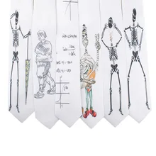 6.5cm dos desenhos animados graffiti engraçado gravata masculina impresso gravata moda novidade estilo chinês masculino acessórios festa escola wear