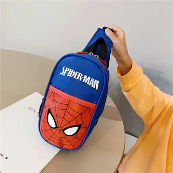 

Disney new Korean women casual messenger bag girl shoulder bag children cartoon spiderman chest small bag Gift bag