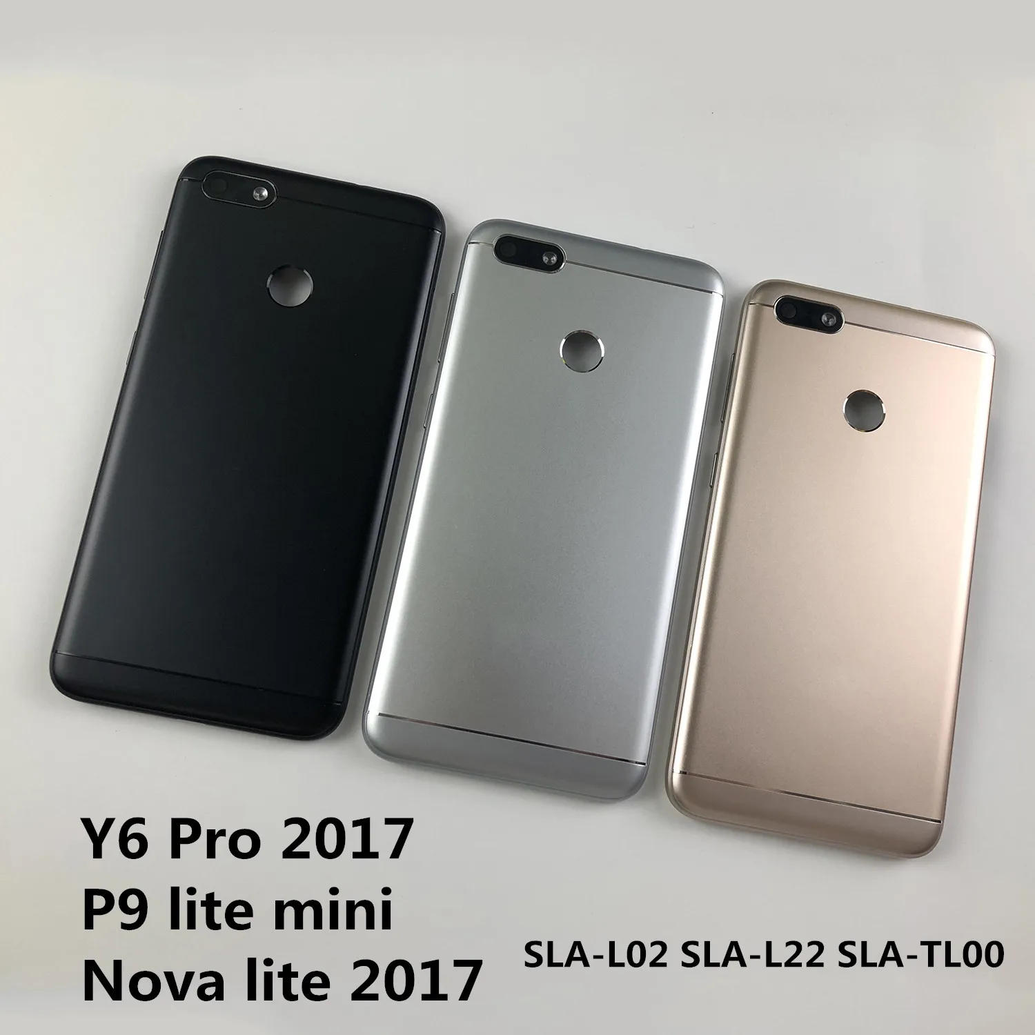 Для huawei Y6 Pro /P9 lite Мини корпус крышка батареи задняя крышка и задняя камера стекло объектив и Кнопки громкости питания+ логотип