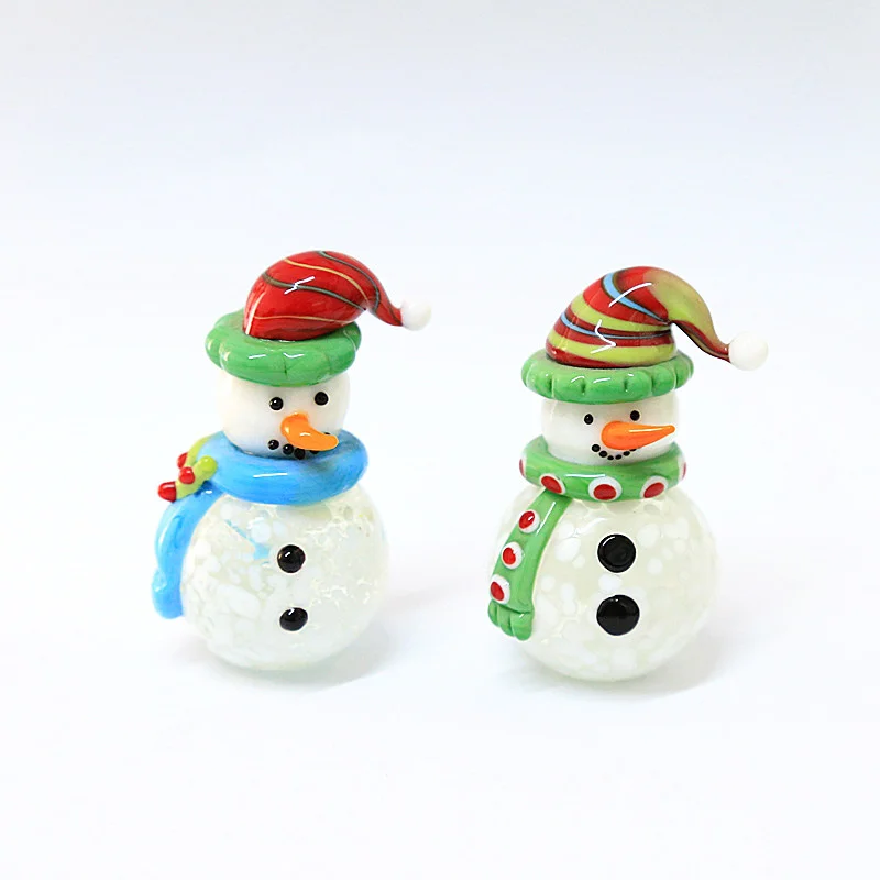 Description Picture 5 of itemHandmade Murano Glass Snowman Figurine Art Miniature Santa Claus Collectibles Birthday Xmas Beautiful Gifts Home Decor Ornaments