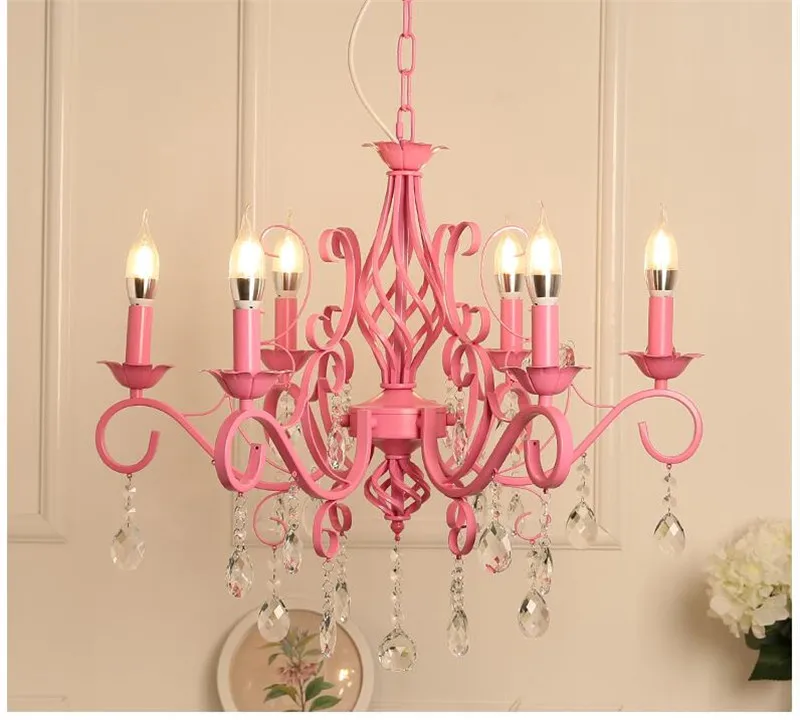 

Crystal Modern Pendant Lights Macaron Color Ceiling Lamps Children's Pink Green Creative Brief Restaurant Lights Home Decoration