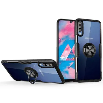 

Transparent case with Ring for Samsung Galaxy A10 Black