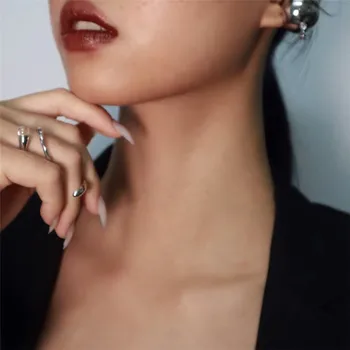 

L-64 New Silver Plated Snake Spiral Curve Ring Clear Crystal Opening Adjustable Ring for Women Men Party Jewelry Gift