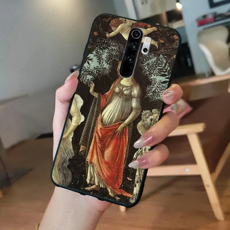 Art Painting The Birth Of Venus Phone Case for redmi note8pro note7 note5 note6pro 7 7A 8 8A Note8T Note9 note9s note9pro Cover xiaomi leather case handle Cases For Xiaomi