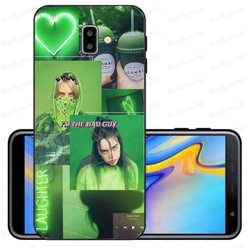 Song Lyrics Billie Eilish Эстетическая Оболочка Чехол для телефона samsung Galaxy j6 plus A6 A8 A9 A10 A30 A50 мобильные телефоны