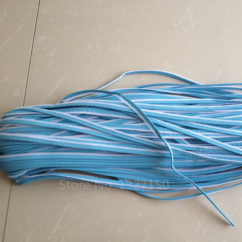 10mmx20m Blue Reflective Piping Fabric Strip Edging Braid Trim Tape Sew On for Clothes Bag Cap Pants