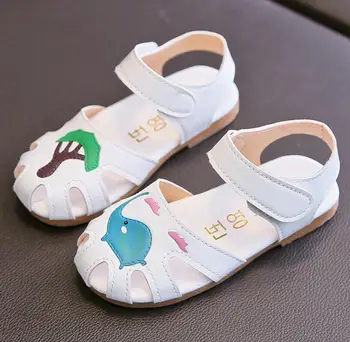 

Kids Sandals Girls Sandals Children Summer Shoes 2020 New Hot Cut-outs Princess Sweet Soft Leather Sandals Size 21-30