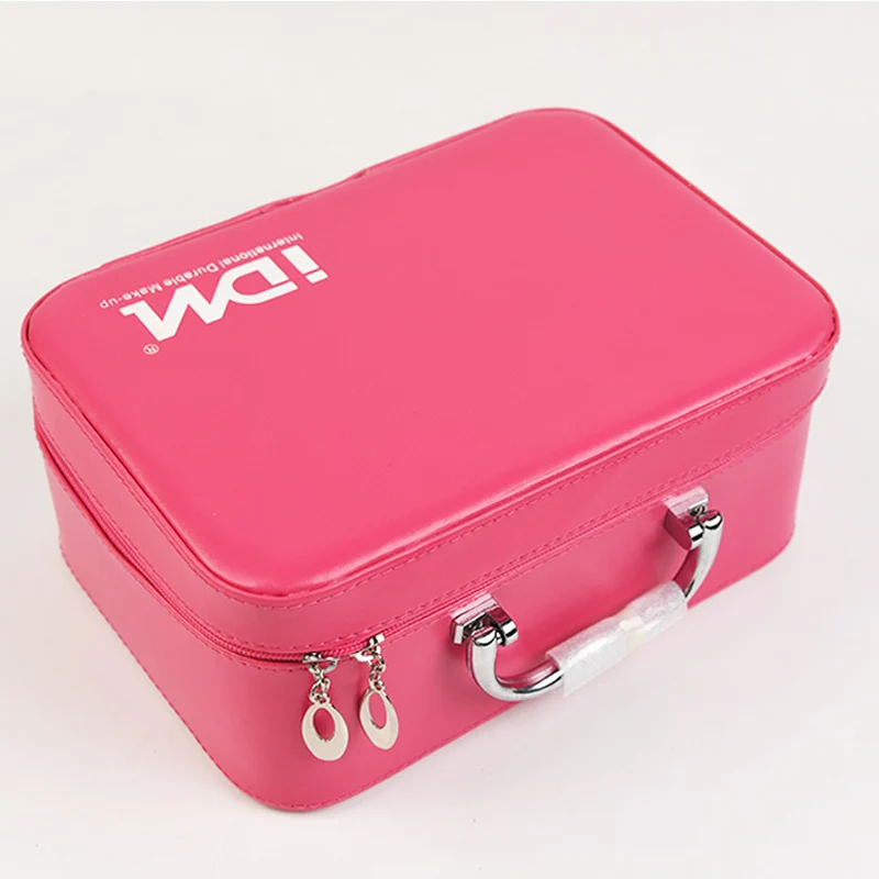 Женская Удобная косметичка, набор инструментов для макияжа ногтей, многофункциональная косметичка, чемодан, розовый светильник для девушек, сумка для дизайна ногтей - Color: Pink