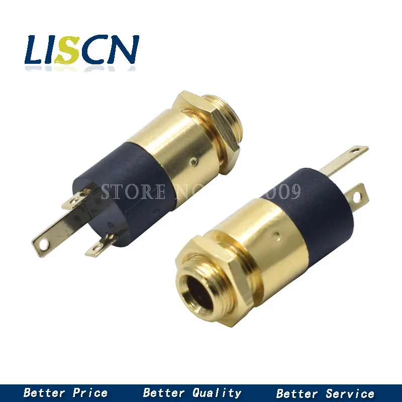 100PCS 3 5MMcylindrical socket PJ 392 Stereo Female Socket Jack with Screw 3 5 Audio Video Headphone Connector PJ392 GOLD PLATED