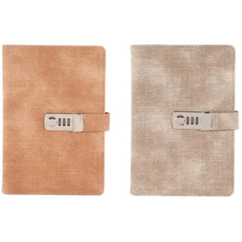

A5 Cute Locked Password Leather Notepad Agenda Book Notebook Notebook School Stationery