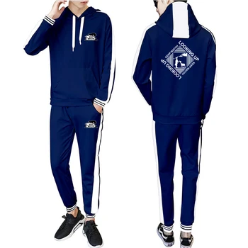 

Tracksuit Men Two Pieces Set Fashion Mens Sportswear Male Jacket Hoodie + Pants Sweatsuit Cardigan Clothes Hombre 2020 Big Size