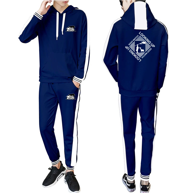 Tracksuit Men Two Pieces Set Fashion Mens Sportswear Male Jacket Hoodie + Pants Sweatsuit Cardigan Clothes Hombre 2020 Big Size Tracksuit Men Two Pieces Set Fashion Mens Sportswear Male Jacket Hoodie + Pants Sweatsuit Cardigan Clothes Hombre 2020 Big Size