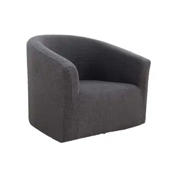 

Solid Armchair Home Decor Polyester Jacquard Super Stretch Couch Chair Cover Non Slip Sofa Protector Living Room Club Slipcover