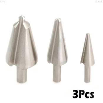 

3Pcs HSS Taper Drill Umbrella Hole Bit 10mm Shank Set Cone Cutter Accessories