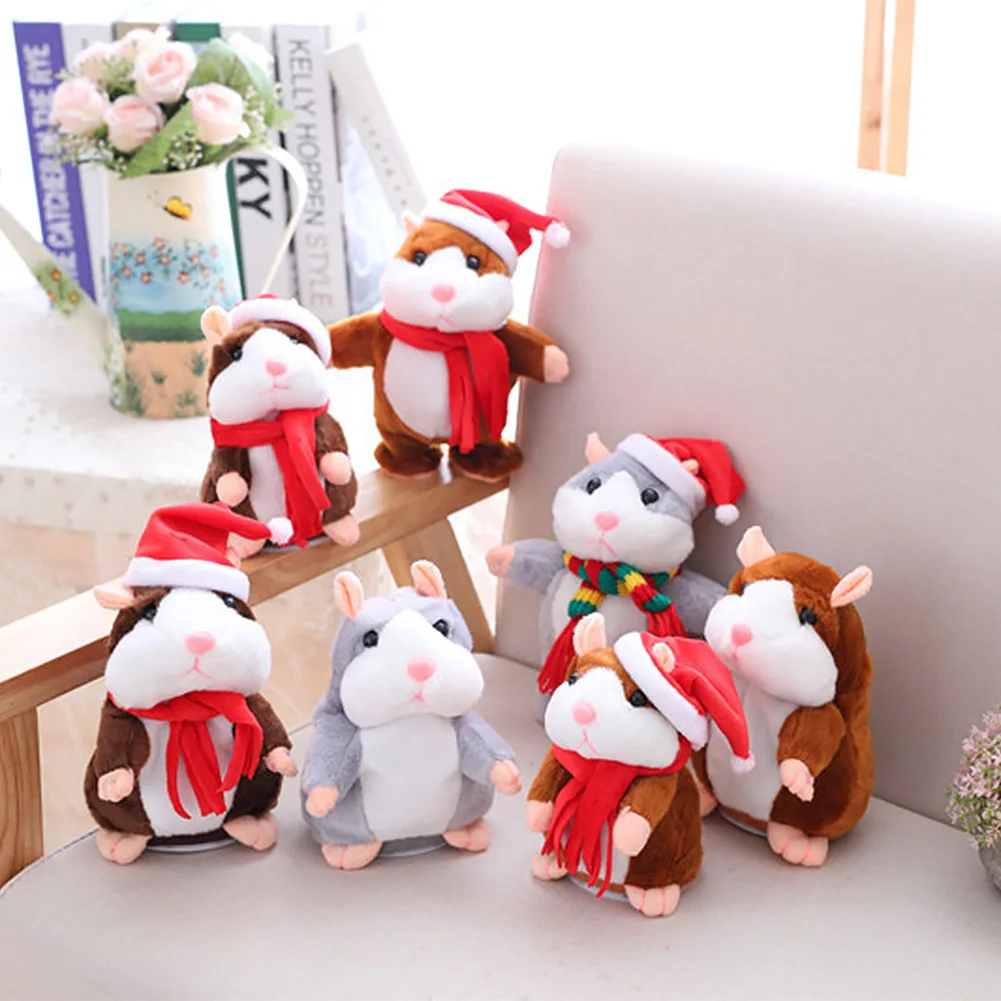 Jouet en peluche de hamster parlant  Parlant hamster en peluche souris- jouets de poupée en peluche mignon-Aliexpress