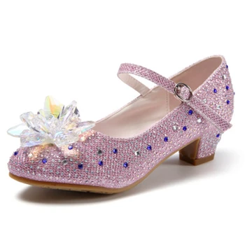 

New arrival Fashion Girls high-heeled shoes Rhinestone Princess shoes Luxurious Comfortable Performance shoes 01B