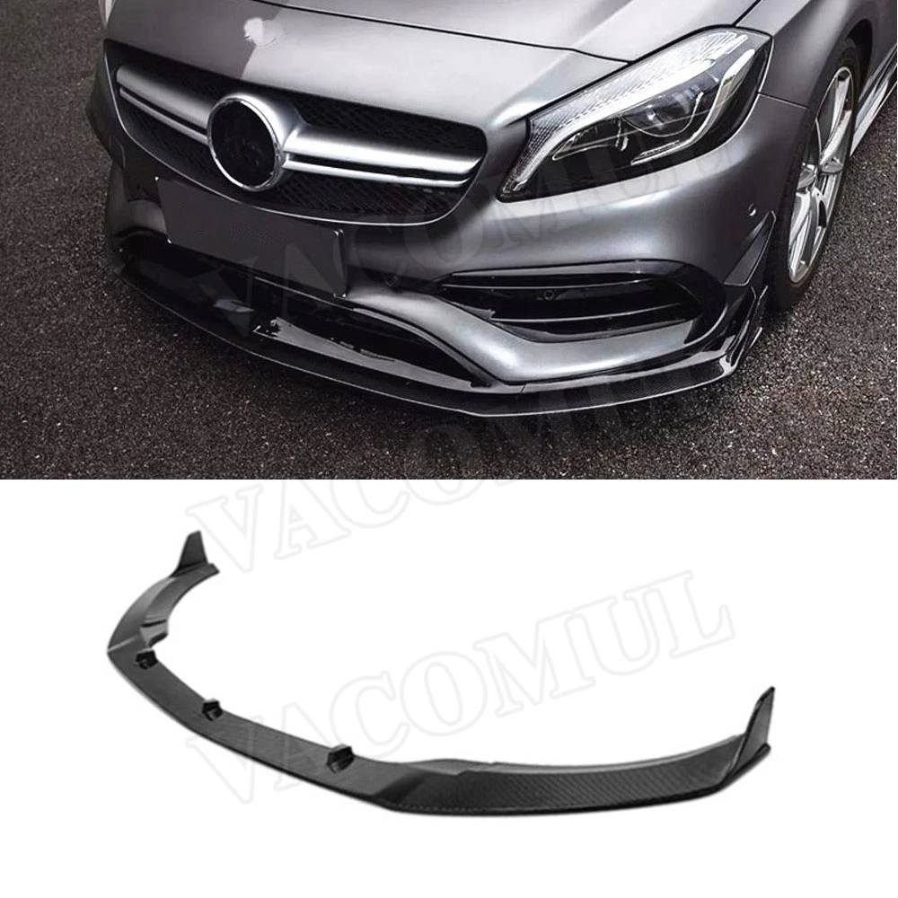 Передний бампер из углеродного волокна спойлер для Benz A класса W176 A200 A250 A45 AMG 2016 2019