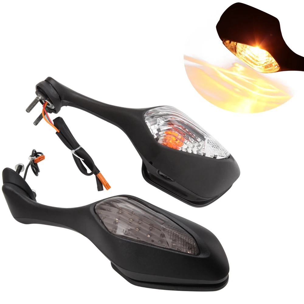 

2X Motorcycle LED Turn Signal Rear View Mirror For Suzuki GSXR 600 GSXR 750 2006 2007 2008 2009 2010-2012 GSXR 1000 2005-2008