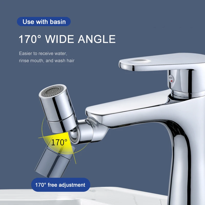 Фильтр для смесителя вращающийся на 720 градусов с защитой от брызг | Дом и сад