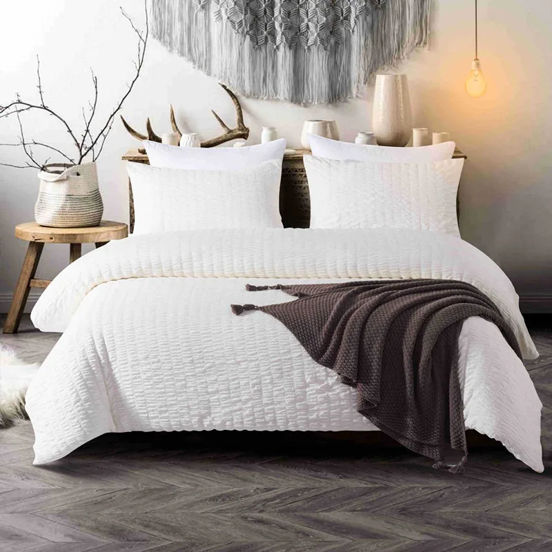 Высококачественные одеяла постельных принадлежностей сплошной цвет пододеяльник набор США Королева/Королевский набор постельных принадлежностей с наволочкой FH01 - Цвет: D