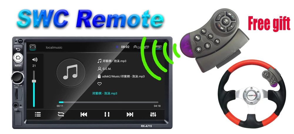 2 din " Android 8,1 автомобильный Радио wifi gps Bluetooth навигация зеркальная ссылка мультимедийный плеер для универсального 2DIN Аудио стерео
