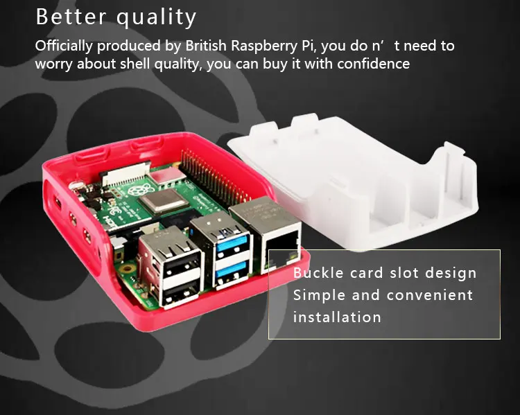Чехол Raspberry Pi 4 Официальный чехол Raspberry Pi для Raspberry Pi 4