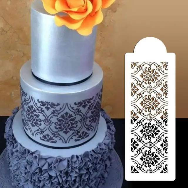 Műanyag Virág Fondant Sütemény Sablon Penész Barkács Üreges Csipke Torta Díszítő Szerszám Cukorkák Szerszámok - Image 2