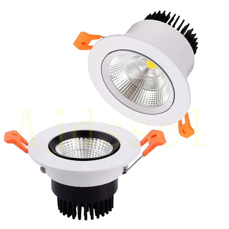 LED Downlight Dimmable Lamp Ceiling 3w 5w 7W 12w 15w 20w 30w 40w Cob Led Spot 220V/110V Ceiling Recessed round panel light