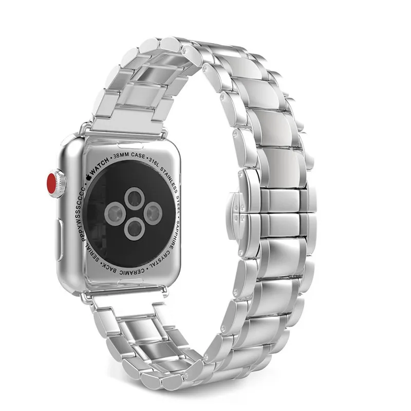 Браслет со звеньями ремешок для Apple watch 5 лент Ремешки наручных часов iWatch Seires 1 2 3 4 44