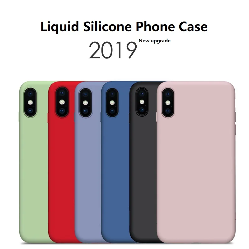 Жидкий силиконовый чехол для телефона iPhone 11 Pro Max X XR XS мягкий 7 8 6 6s Plus 5 4 Тонкий