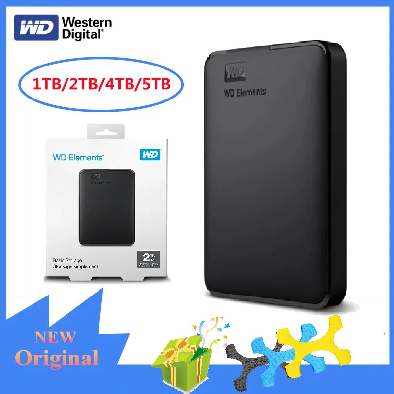 Новый портативный жесткий диск Western Digital WD Elements 5 ТБ 4 2 дюйма USB внешний HDD для