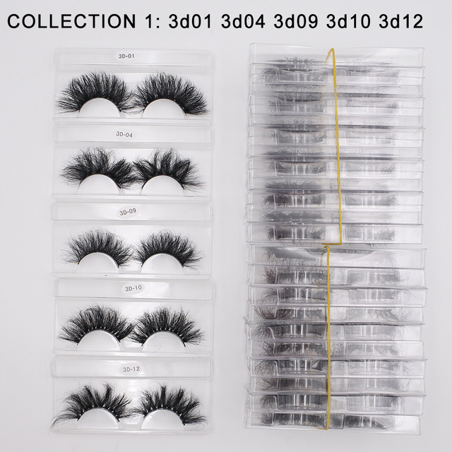 SIREN 5-50 pairs Fluffy Lashes 25mm 3d Mink Lashes Wholesale In Bulk Dramatic Long Natural Eyelashes Makeup Mink Eyelashes