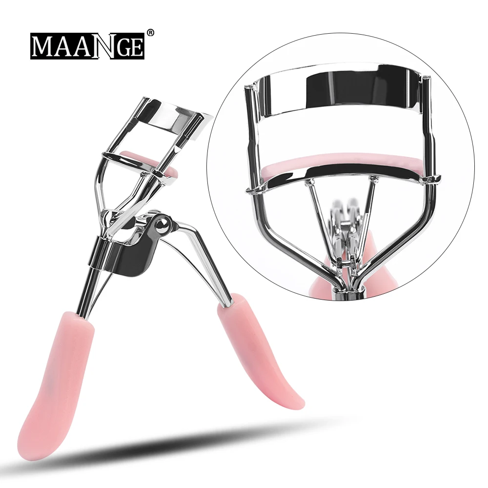 Eyelashes Curler Beauty MAANGE Supplementer-Clip Woman Silver with Pink-Handle Lash-Lift-Tool