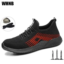 Новая рабочая обувь; Женская дышащая повседневная дезодорирующая легкая Рабочая страховая обувь; Мужская защитная обувь с защитой от разбивания