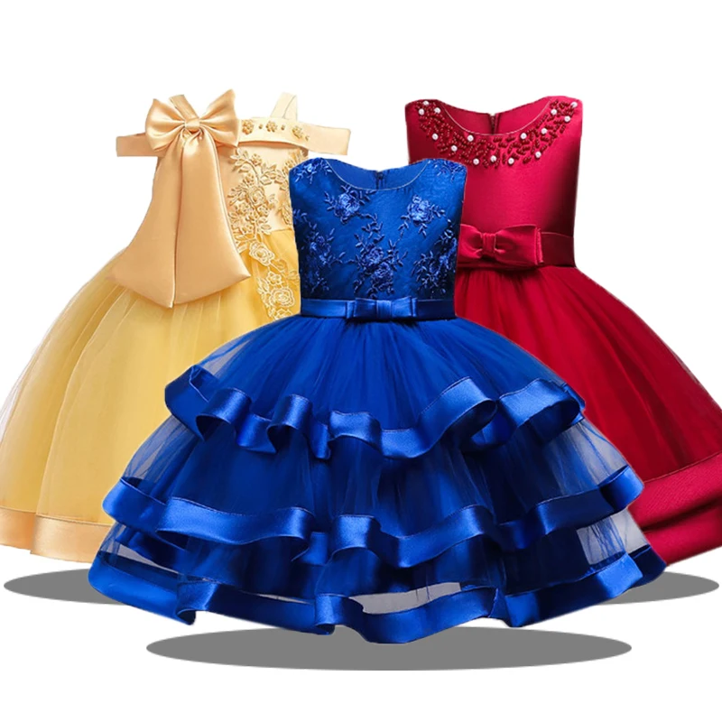 

Kids Dresses For Girls Princess Flower Girl Wedding Dress For Girls Birthday Party Dress Children Costume vestido infantil