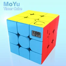 Moyu Meilong 3x3x3 Magic Timer Cube Cubing Classroom Profissional Competition Speed Puzzle Cubo Magico Stickerless Toys For Kids